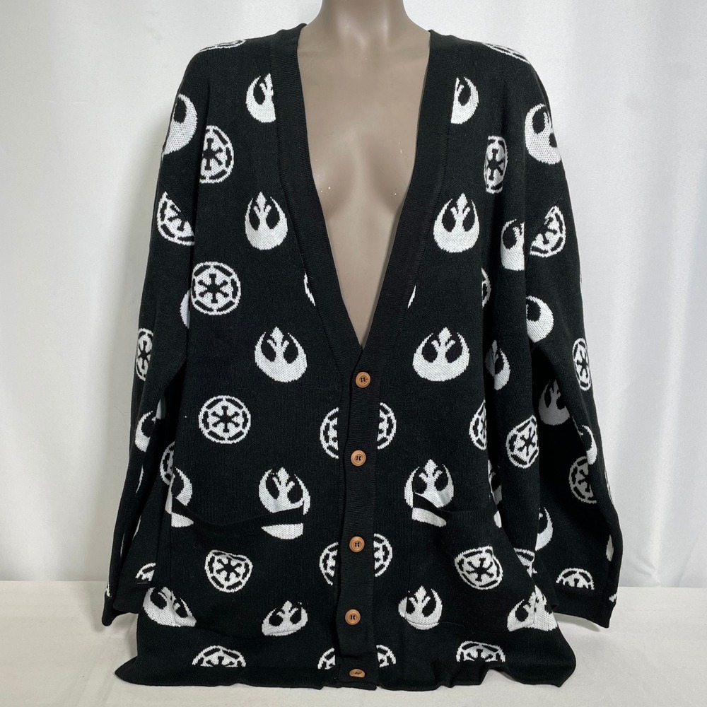 Star Wars Her Universe Black Rebel Empire Knit Cardigan Sweater Women's 3X - Picture 1 of 11
